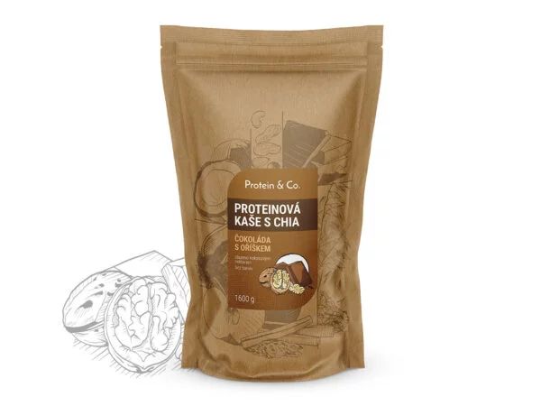 Protein & Co. Proteinové kaše s chia 1 600 g – 9 příchutí Vyber si z těchto lahodných příchutí: Čokoláda s vlašským ořechem