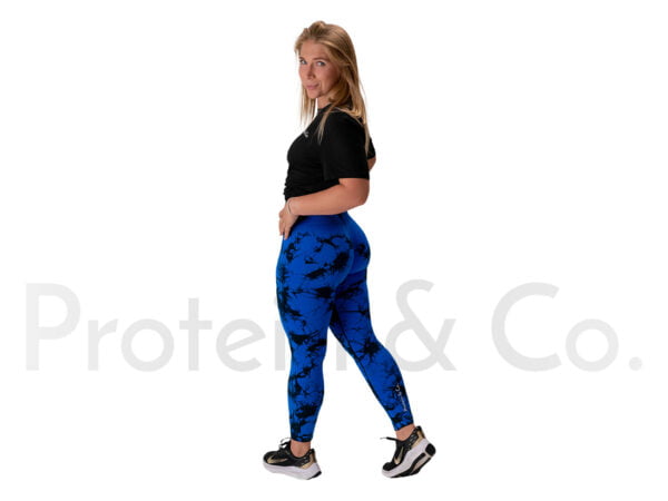 Protein & Co. Sportovní legíny - batika Barva: Modrá