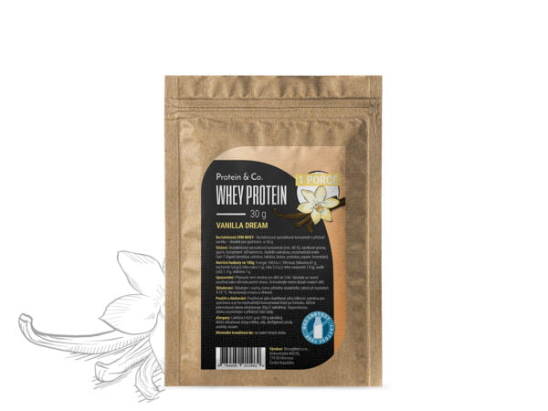 Protein & Co. Bezlaktózový CFM Whey – 1 porce 30 g Vyber si z těchto lahodných příchutí: Vanilla dream