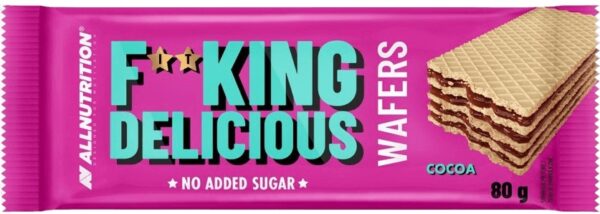 Allnutrition f**king delicious wafers 80 g - kakao