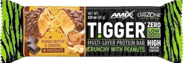 Amix tigger zero bar 60 g - arašídové máslo/karamel