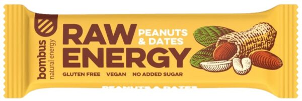 Bombus raw energy bar 50 g - arašídy/datle