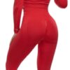 Booty basic active candy red crop-top