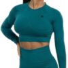 Booty basic active jungle green crop-top