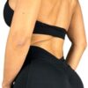 Booty motion black sports bra