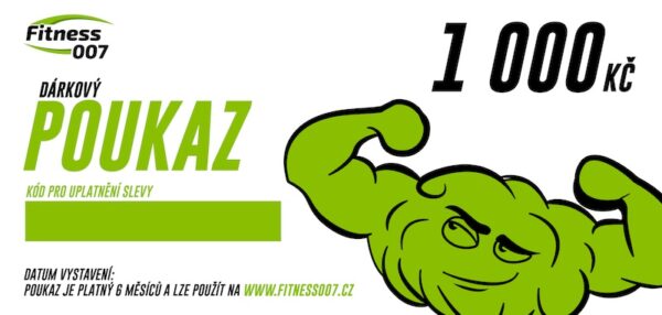 Dárkový poukaz fitness007 1000 kč