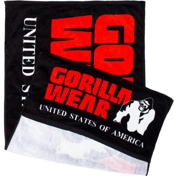 Gorilla wear ručník functional gym towel černá/červená