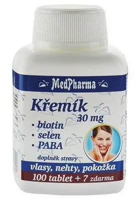 Medpharma křemík 30 mg + biotin + selen + paba 107 tablet