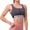 Nebbia smart zip sportovní podprsenka 578 marron