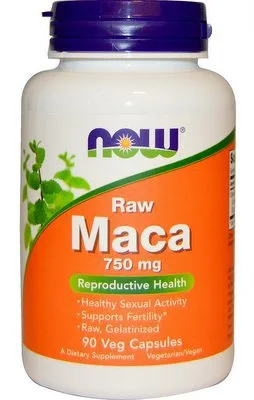 Now foods raw maca 750 mg 90 rostlinných kapslí