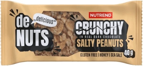 Nutrend denuts crunchy 40 g - slané arašídy