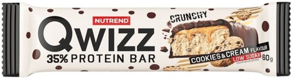 Nutrend qwizz protein bar 60 g - cookies & cream