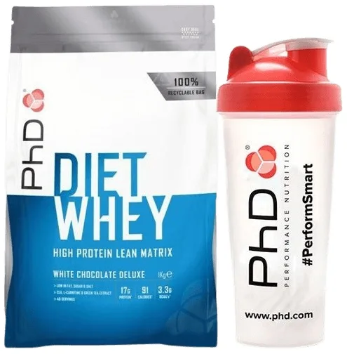 Phd diet whey protein 1000 g + šejkr 600 ml zdarma