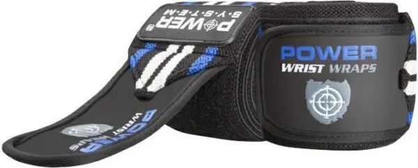 Power system bandáže na zápěstí wrist wraps modrá