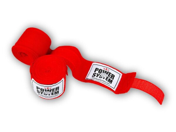 Power system boxovací bandáže boxing wraps 4m - červená