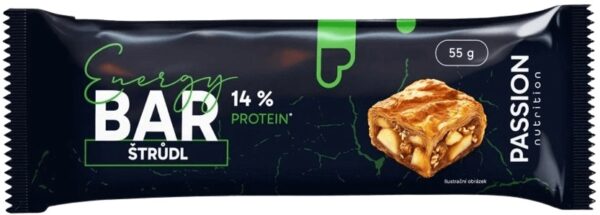 Passion nutrition protein energy bar 55 g - štrůdl