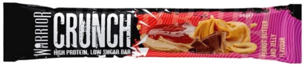 Warrior crunch bar 64 g - arašídové máslo/jelly